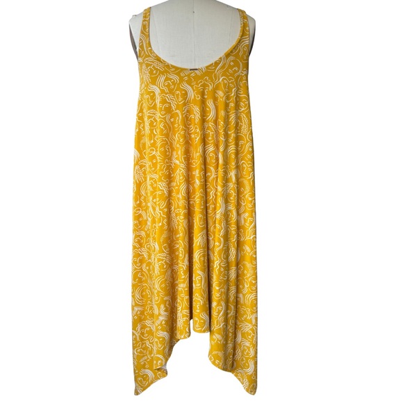 Custom Women’s Faces Boho Flared Yellow Dress Maternity & Breastfeeding Friendly - Picture 2 of 8